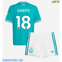 Camisa de time de futebol Liverpool Cody Gakpo #18 Replicas 3º Equipamento Infantil 2025-26 Manga Curta (+ Calças curtas)